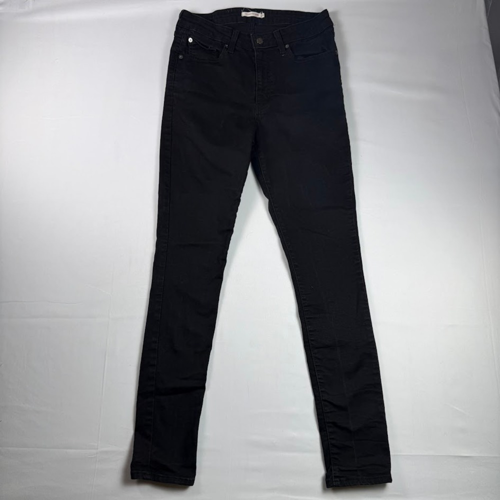 Levis 721 High Rise Skinny Jeans‎ Womens 31 Black Stretch Denim Pants